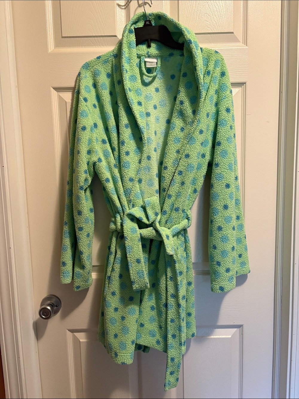Women's Green Polka Dot Bathrobe